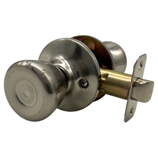 Satin Nickel Passage Door Knob | MFS Supply - 3/4 View